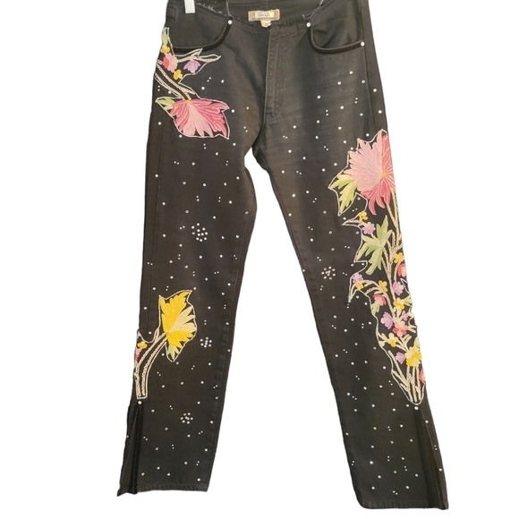 INVEST IN THE ORIGINAL VOYAGE Denim - Vintage INVEST IN THE ORIGINAL VOYAGE Black Jeans with Rhinestones